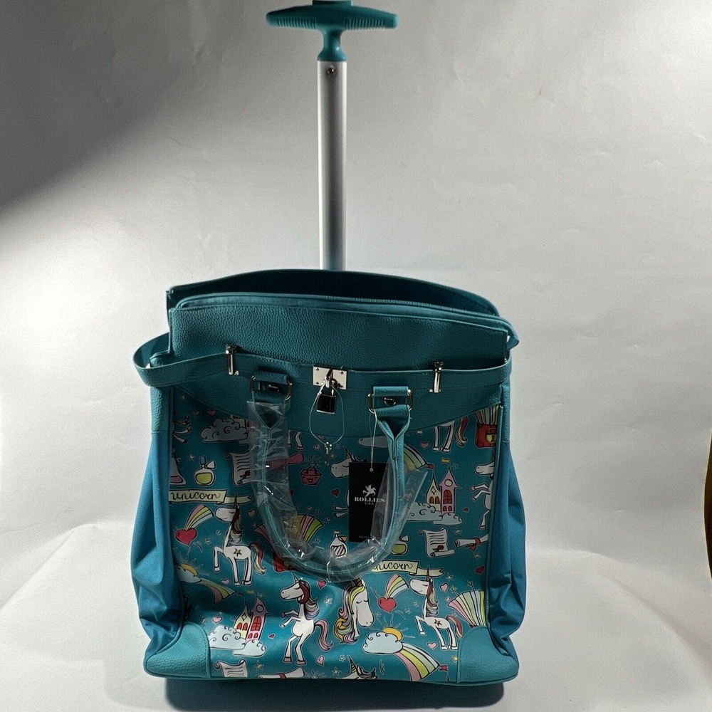 Rollies Made In USA Rolling Travel Bag / 14” Laptop Bag - Unicorn design